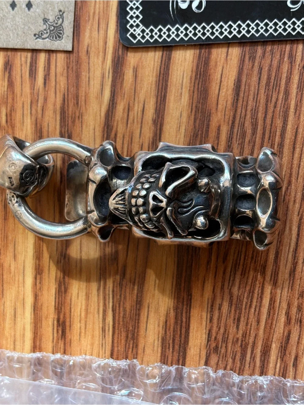 STARLINGEAR Sterling Silver 925 Skull Keychain
